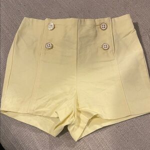 Janie and Jack Light Yellow High Waist Shorts